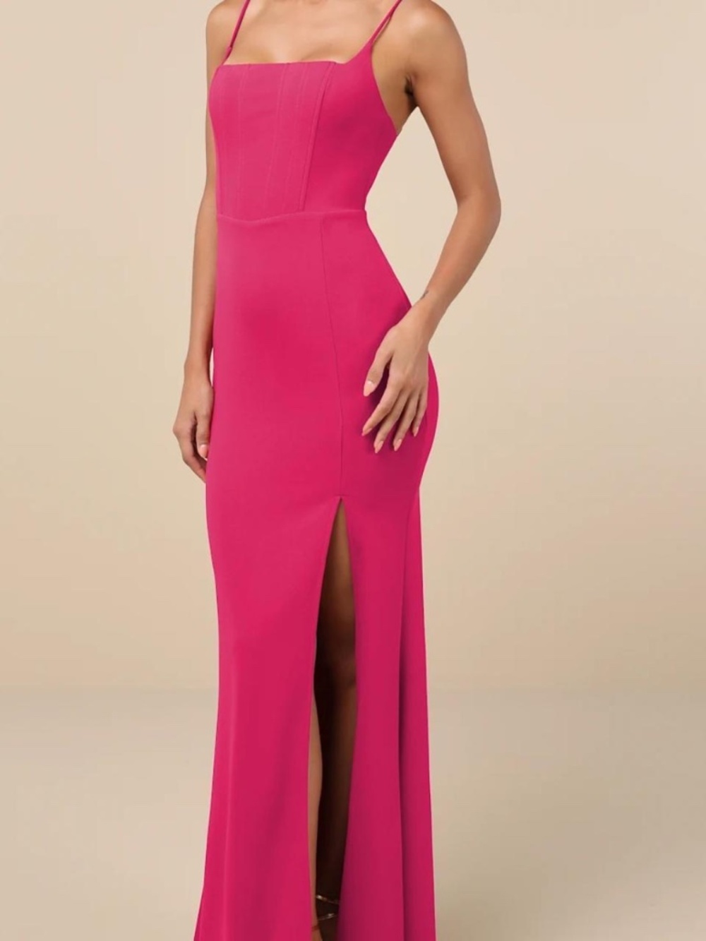 NWT Lulu's Sleeveless Bustier Mermaid Maxi Dress Size M